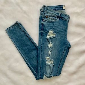 Distressed jeans